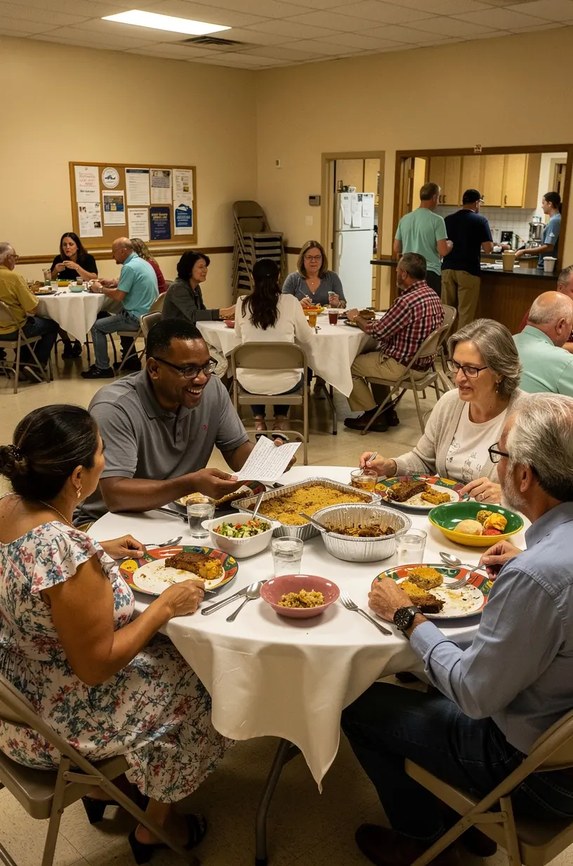 Group of friends enjoying a social gathering together